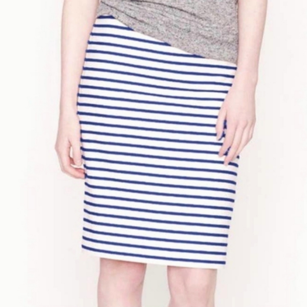 J.CREW Nautical Stripes No. 2 Pencil Skirt